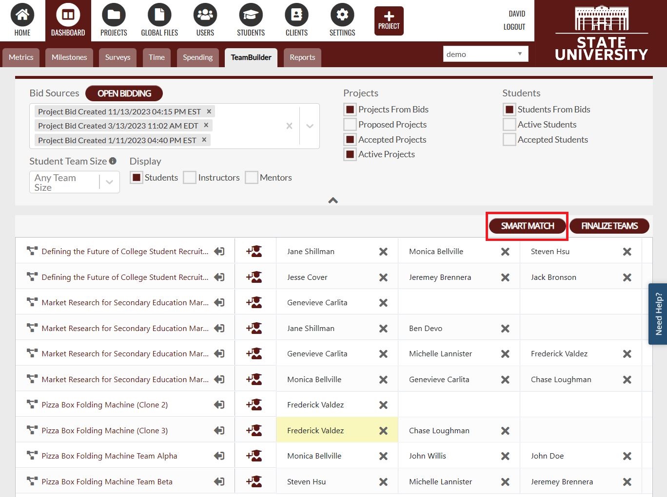 EduSourced Smart Match interface